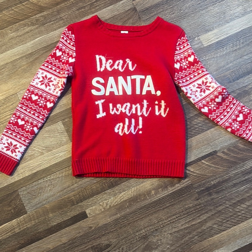 Red Kids Christmas Sweater